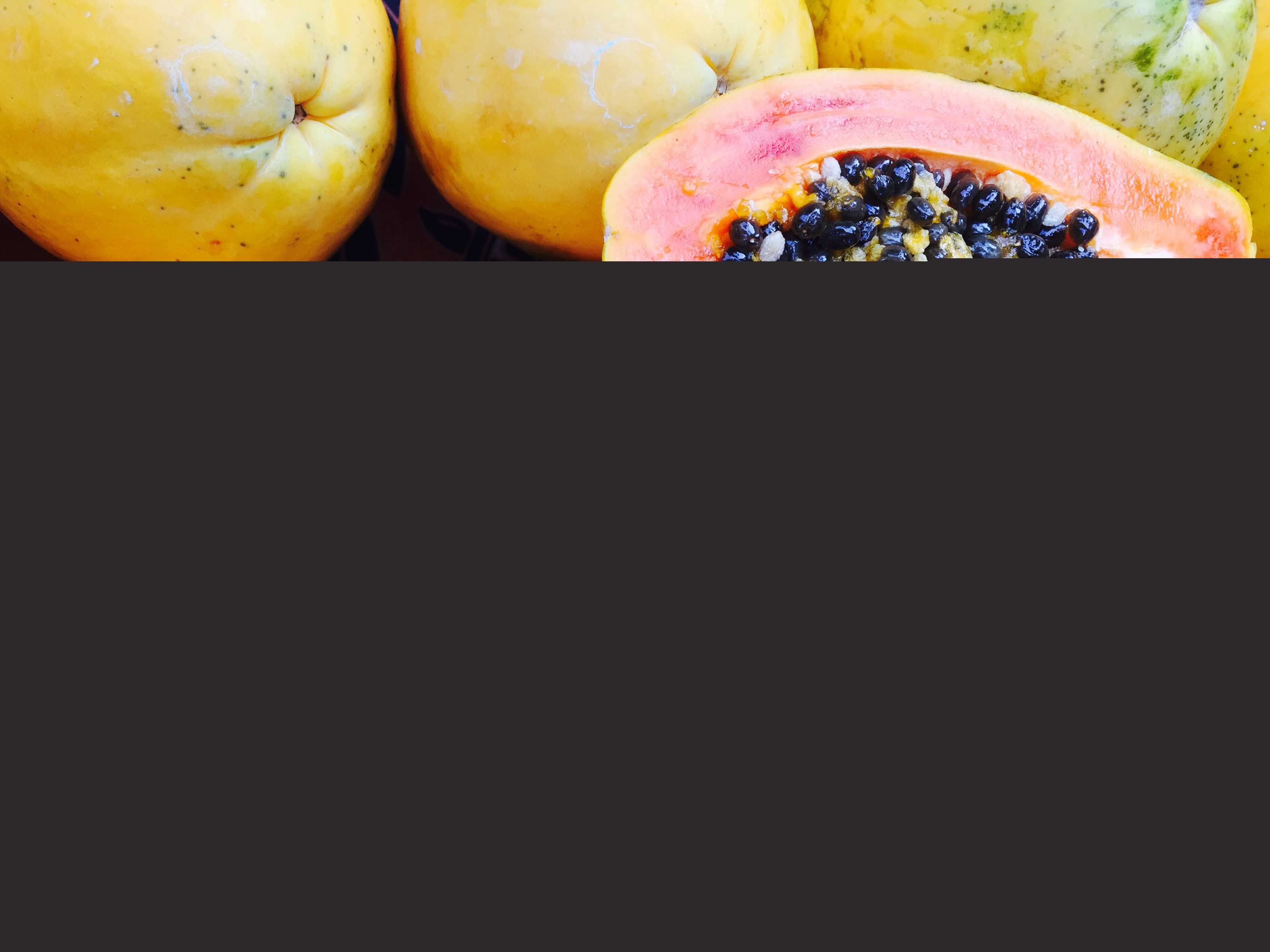 Papayas at a Kauai Farmers Market